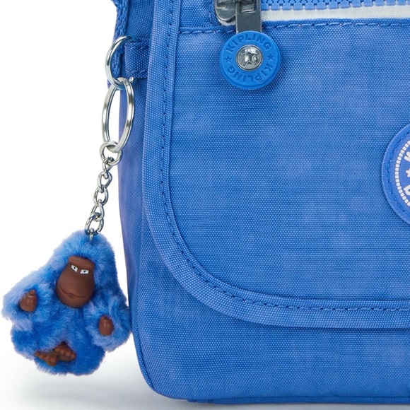 NWT Size Small Kipling Sabian Small Crossbody Bag In Bounce Blue 10” X 6” X 3.5” - Picture 5 of 13